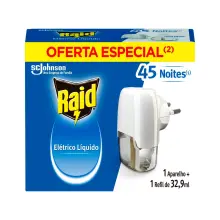 Repelente Elétrico Raid Aparelho + Refil Líquido 32,9ml